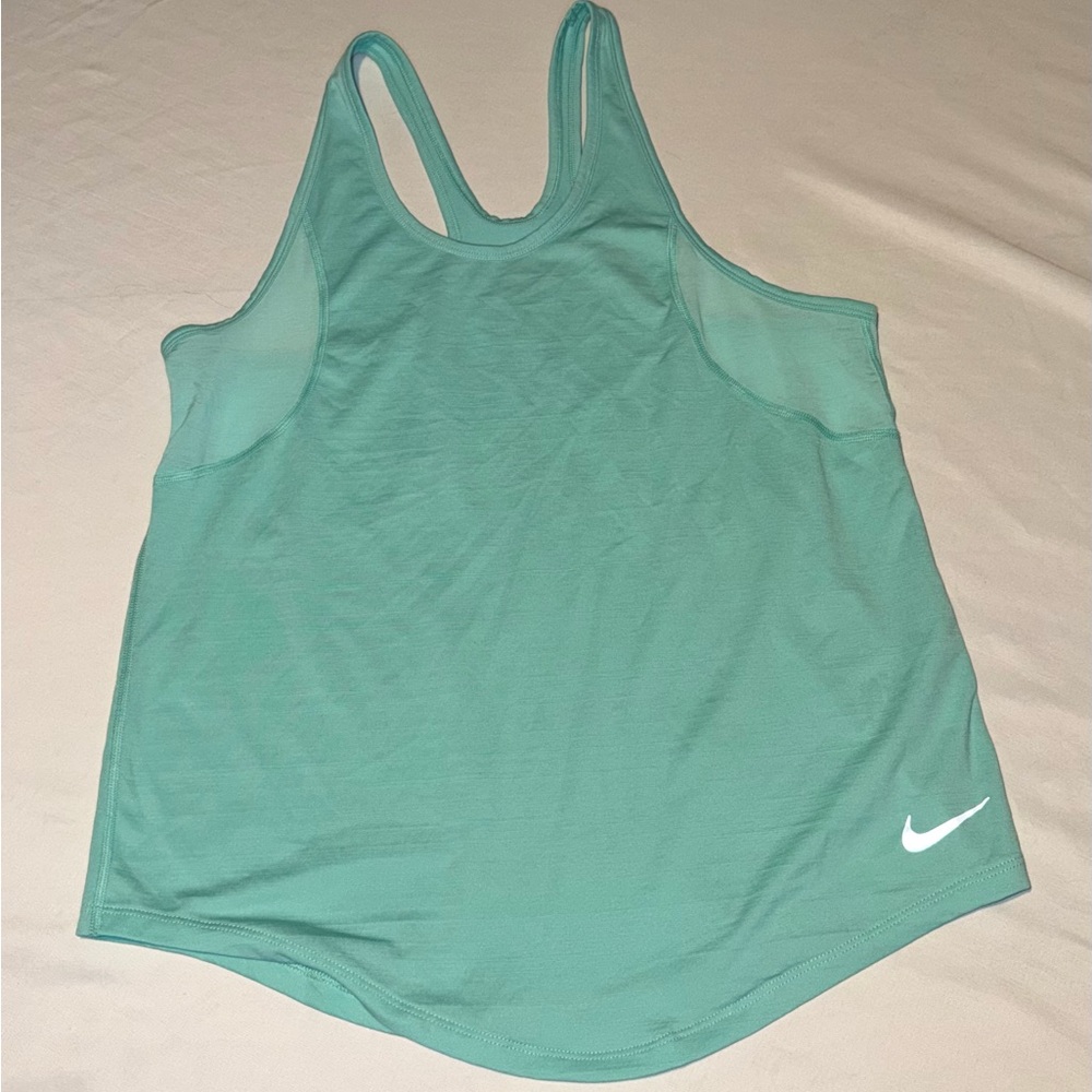 Nike Dri Fit Tank Top Womens M Mint Green Racerback Athletic Workout Gym